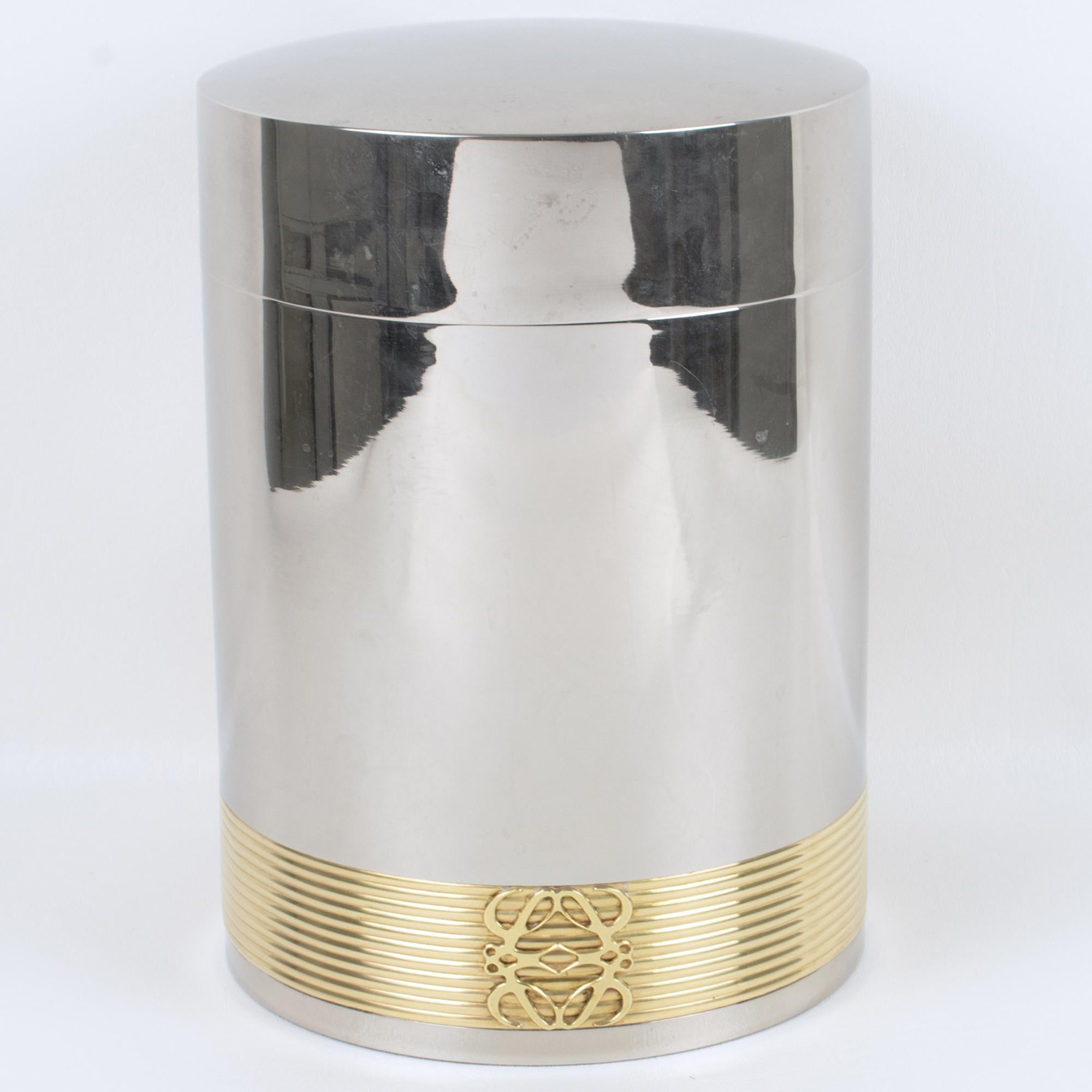 Loewe Spanien Versilberter und vergoldeter Eiskübel für Barware, um 1980 (Moderne) im Angebot