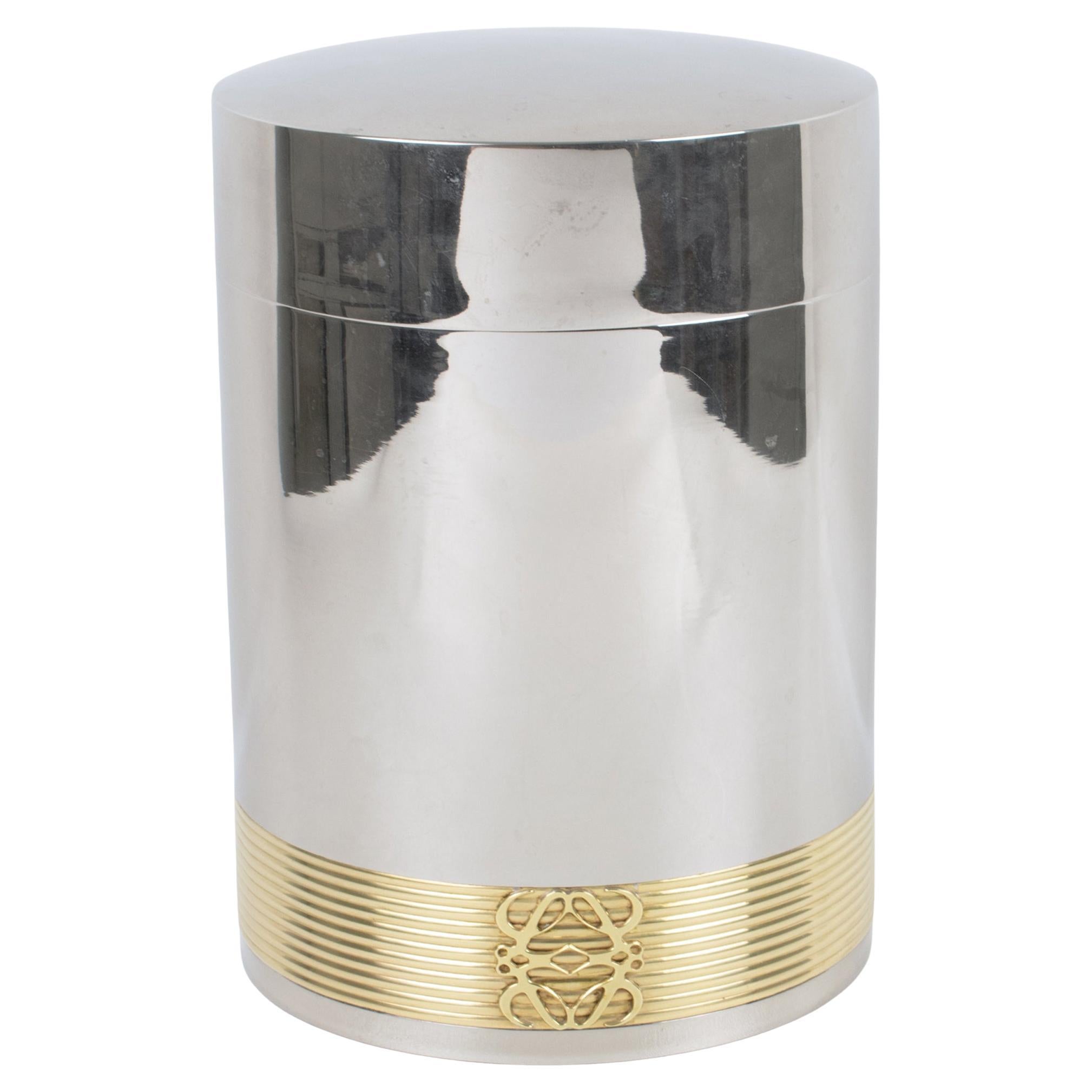 Loewe Spanien Versilberter und vergoldeter Eiskübel für Barware, um 1980 im Angebot