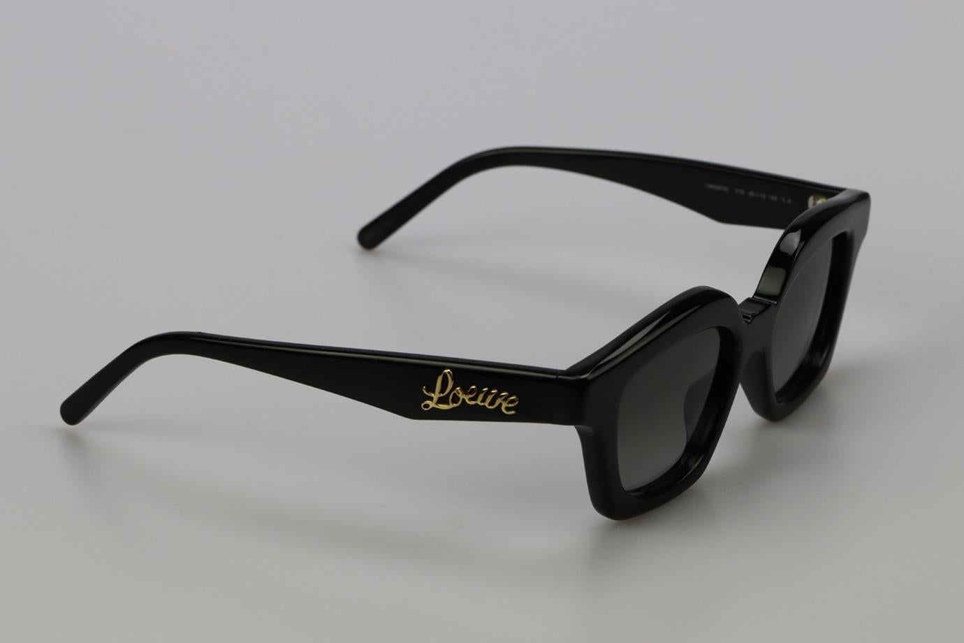 Loewe Square Frame Acetate Sunglasses. Black. Does not come with - case. Style code: LW400781. Lens: 49 mm. Arm: 140 mm. Bridge: 18 mm. Condition: Used. Very good condition - Barely worn. No sign of wear; see pictures
