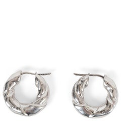 Pendientes de aro LOEWE de plata de ley NAPPA TWIST