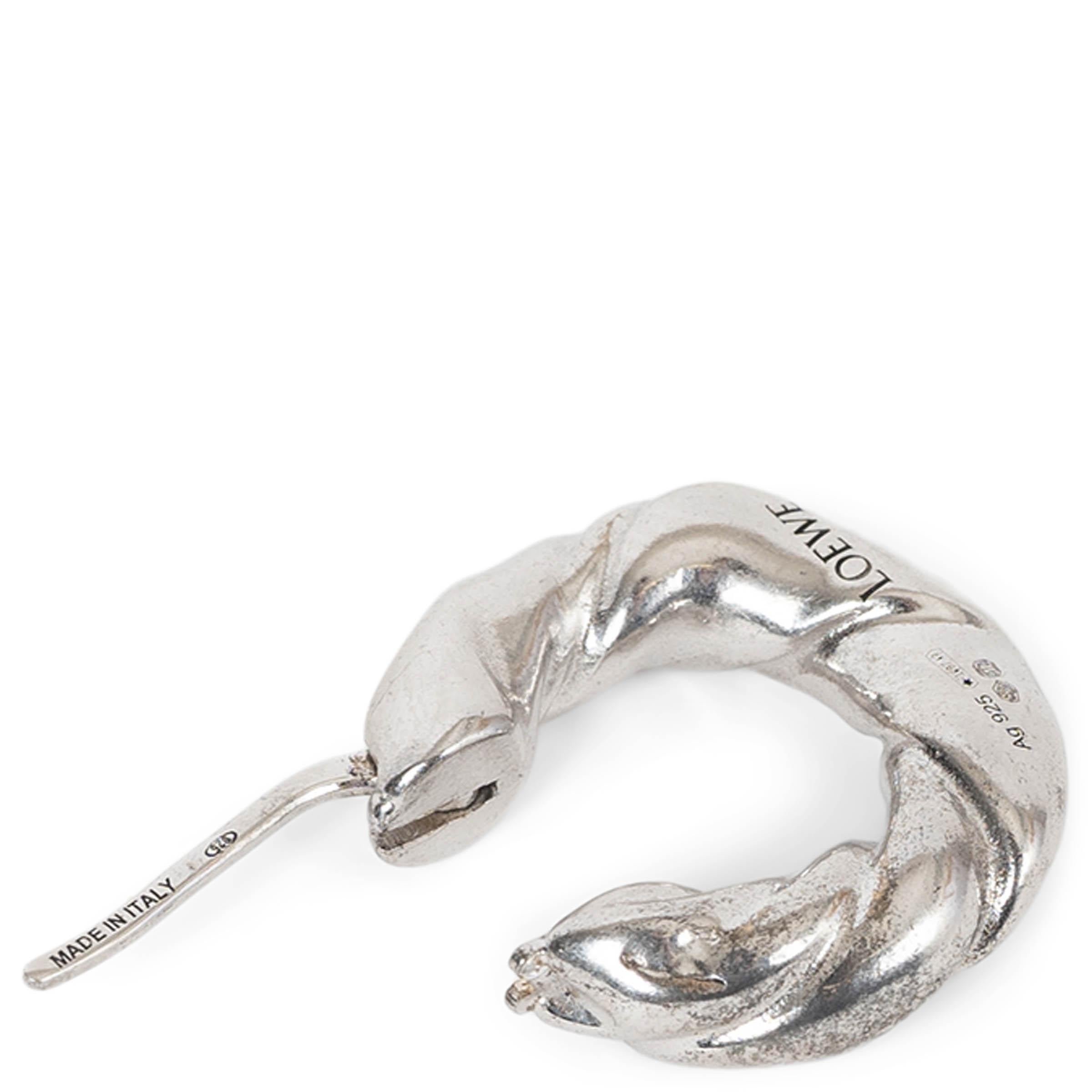 LOEWE orecchini a cerchio NAPPA TWIST in argento sterling In condizioni ottime in vendita a Zürich, CH