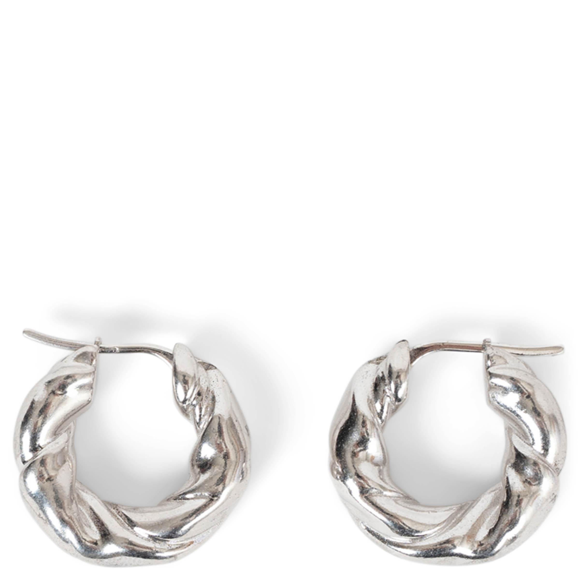 Donna LOEWE orecchini a cerchio NAPPA TWIST in argento sterling in vendita
