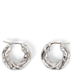 LOEWE sterling silver NAPPA TWIST Hoop Earrings