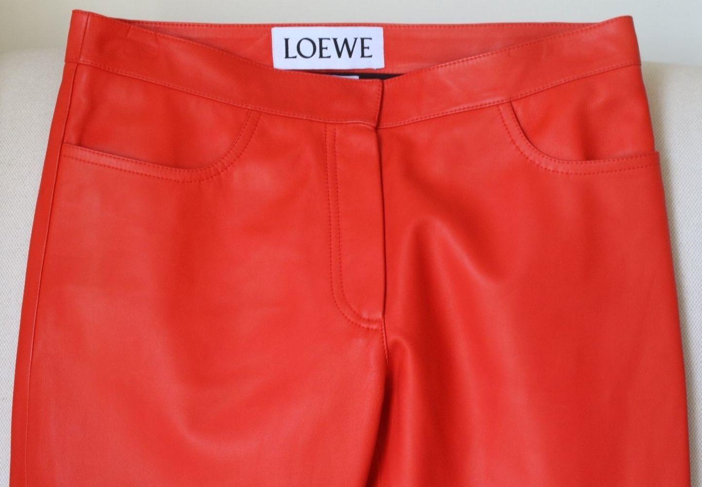 loewe leather trousers