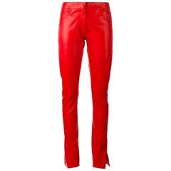 Loewe Straight Leather Trousers