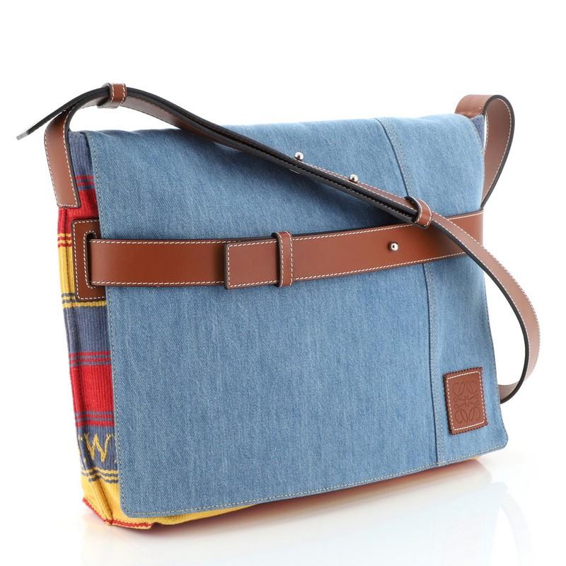 Loewe Strap Messenger Bag Denim Medium at 1stDibs