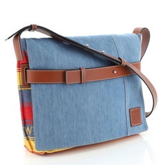 Loewe Strap Messenger Bag Denim Medium