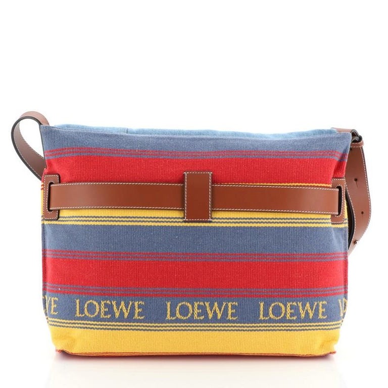 Loewe Strap Messenger Bag Denim Medium at 1stDibs