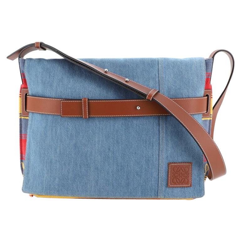 Loewe Strap Messenger Bag Denim Medium at 1stDibs