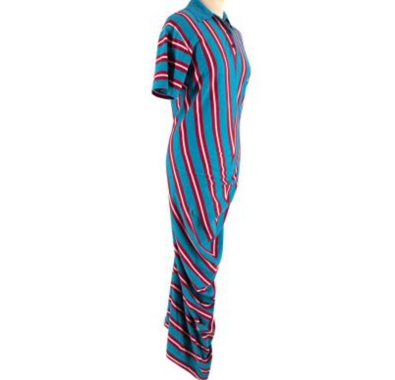 Women's Loewe Striped Cotton Polo Dress For Sale
