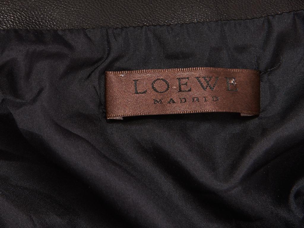 Black Loewe Suede Dress with Beaded Detail For Sale