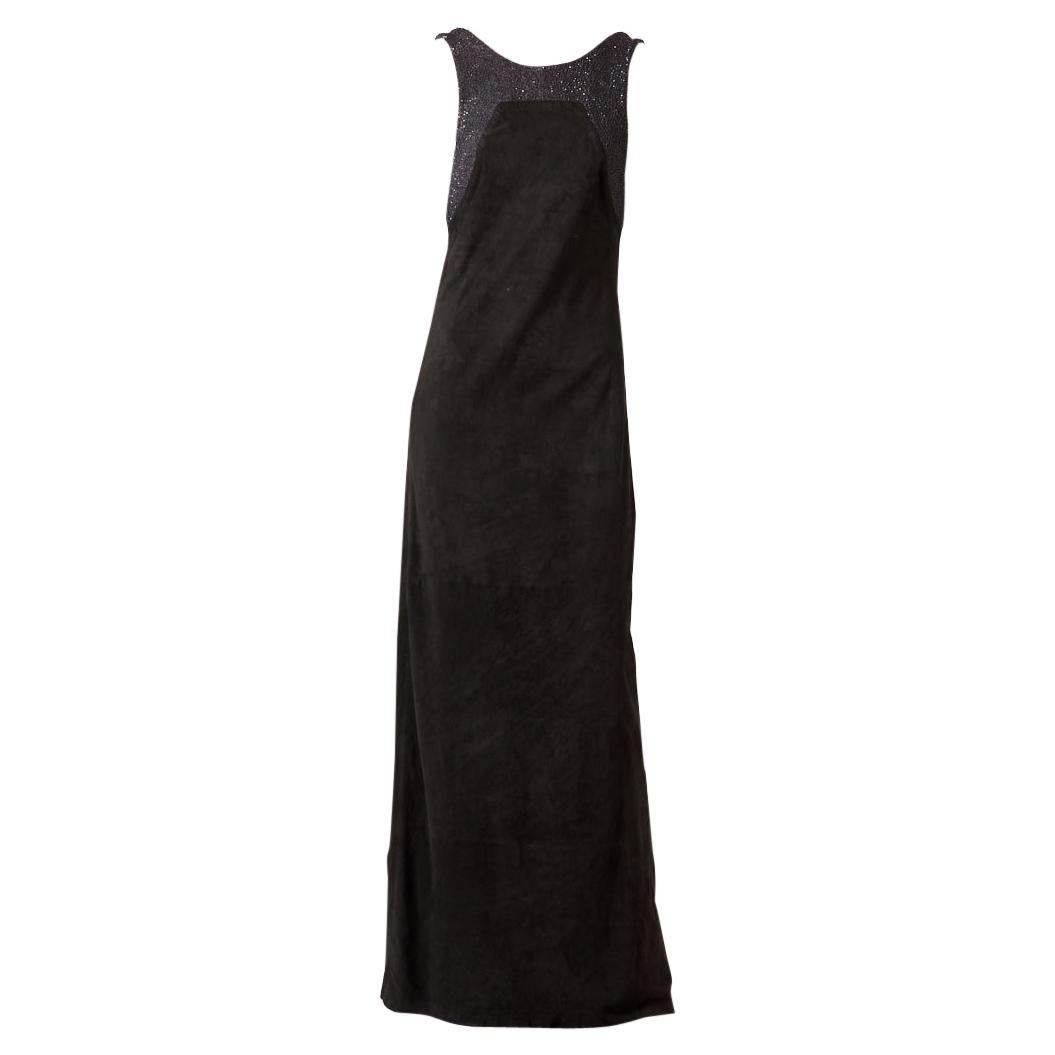Loewe Suede Dress with Beaded Detail For Sale