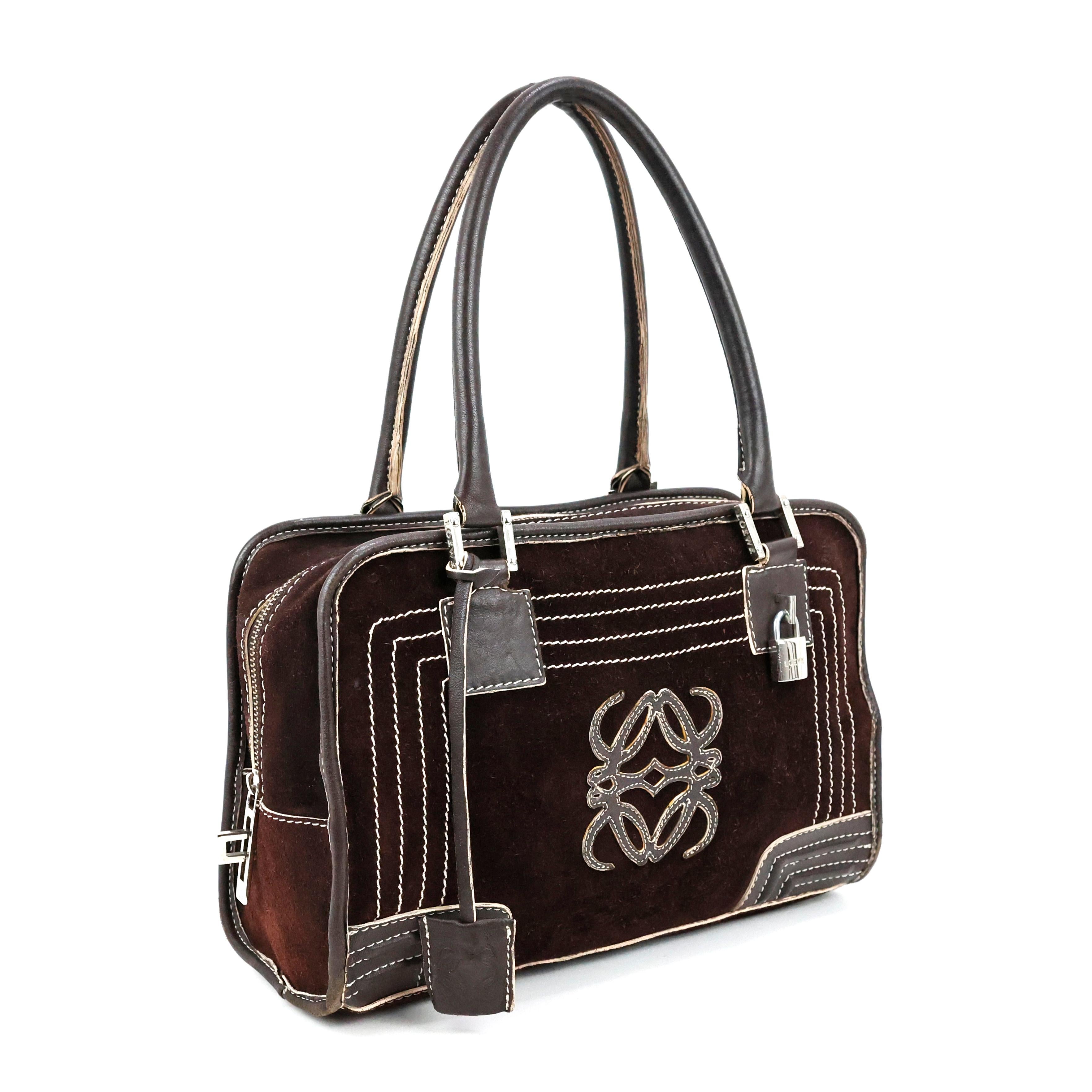 Loewe Suede Tote Bag In Good Condition In Bressanone, Trentino-Alto Adige