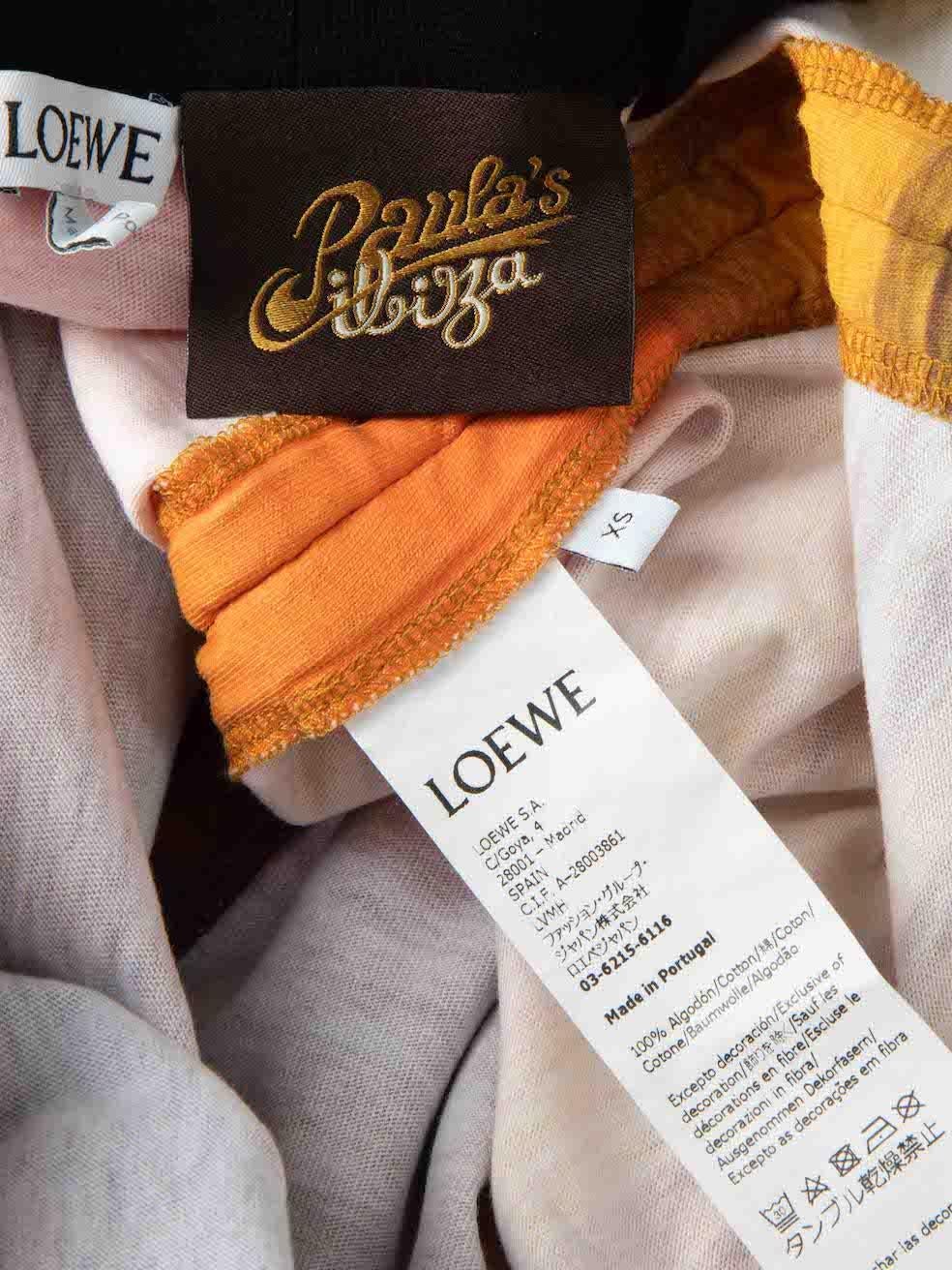Loewe - Vestito increspato con stampa al tramonto - taglia XS In condizioni ottime in vendita a London, GB