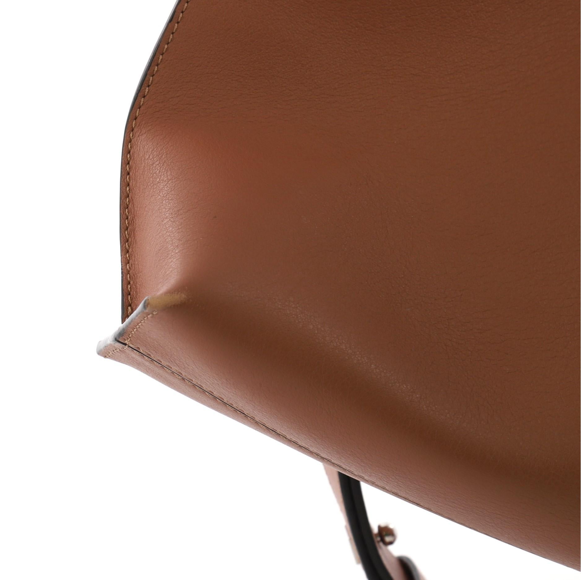 Brown Loewe T Messenger Leather Large