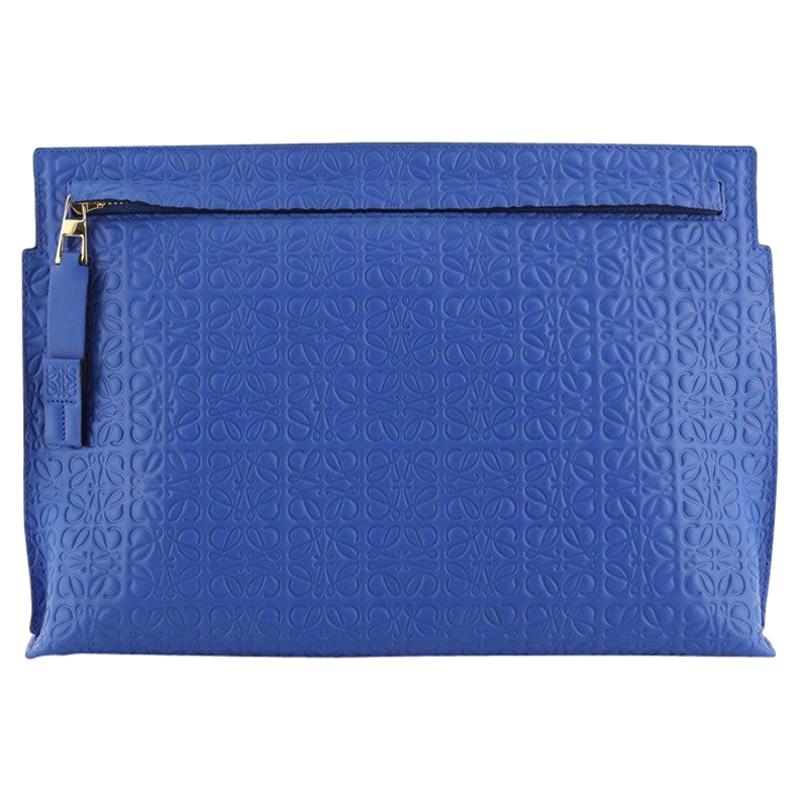 Loewe T Pouch Anagram Embossed Leather at 1stDibs