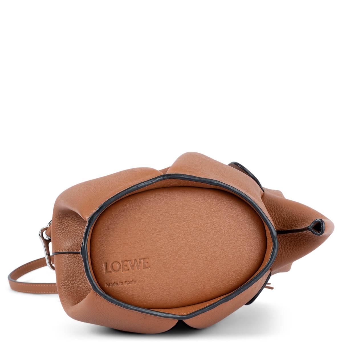 LOEWE tan brown leather MINI ELEPHANT Crossbody Bag 1