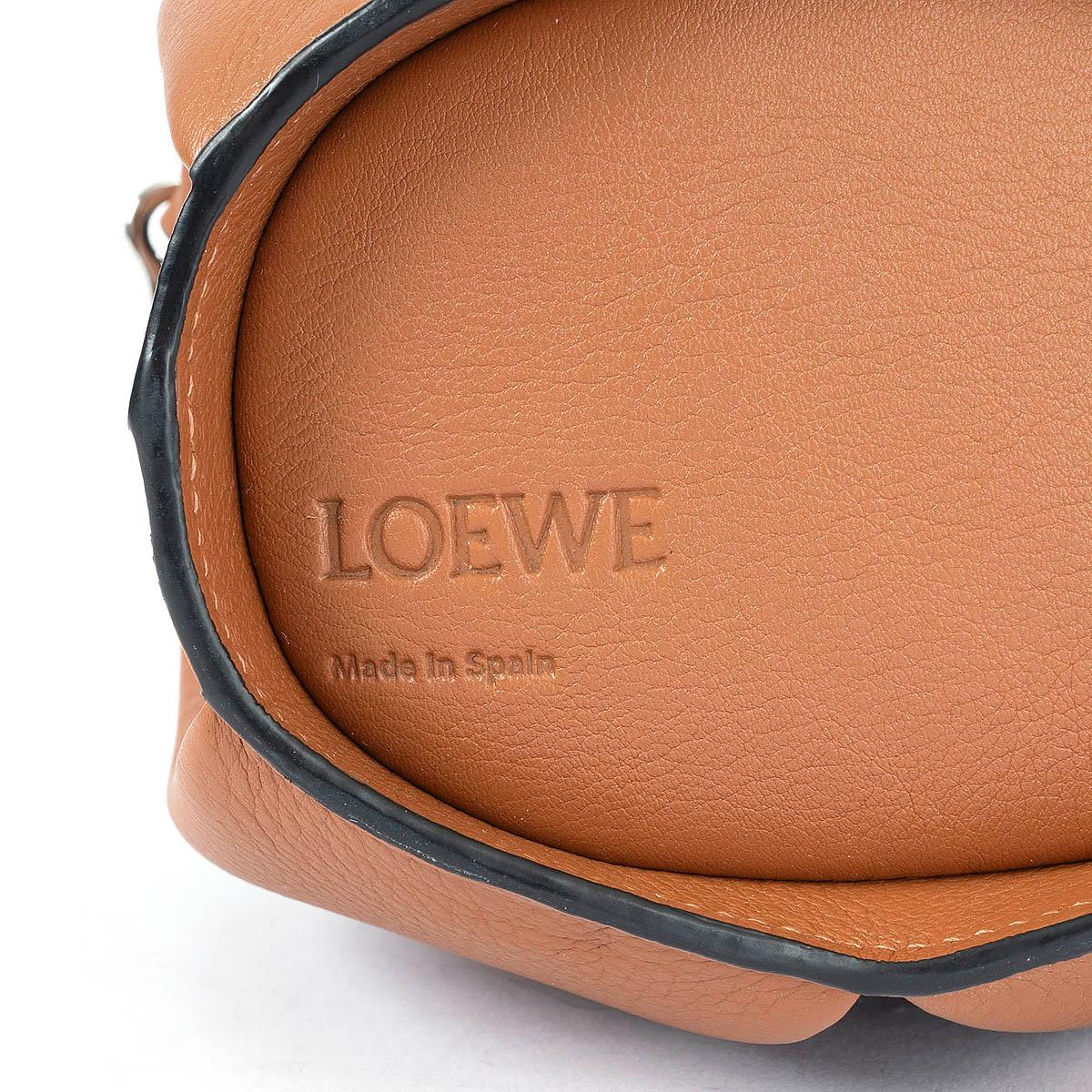 LOEWE tan brown leather MINI ELEPHANT Crossbody Bag 2