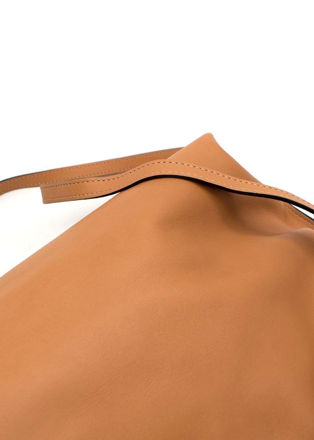 Loewe Tan Brown Leather Mini Flamenco Knot Clutch Bag For Sale 3