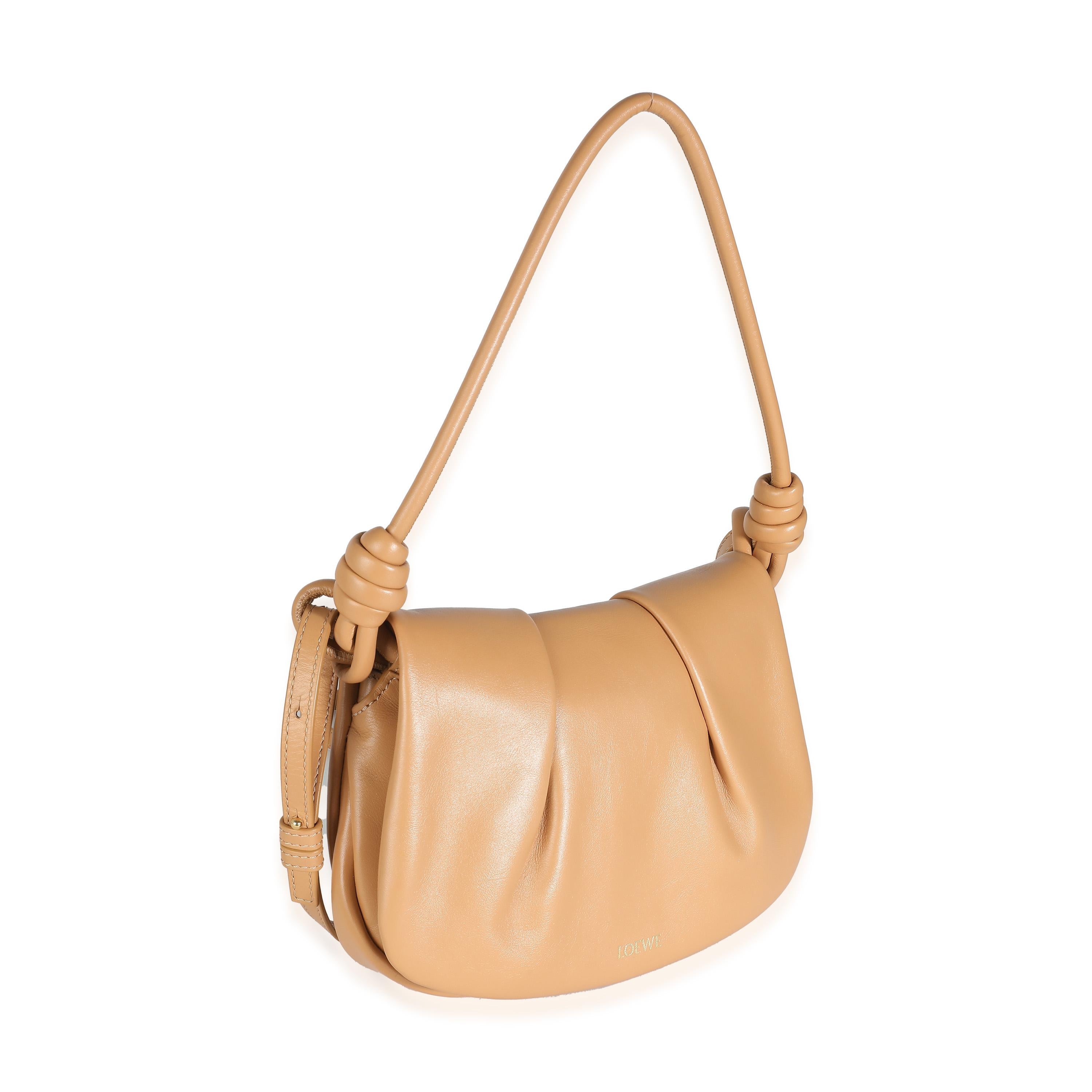 Orange Loewe Tan Calfskin Nappa Paseo Satchel