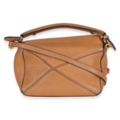 Loewe Tan Grained Calfskin Mini Puzzle Bag