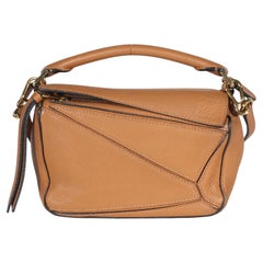Loewe Tan Grained Calfskin Mini Puzzle Bag