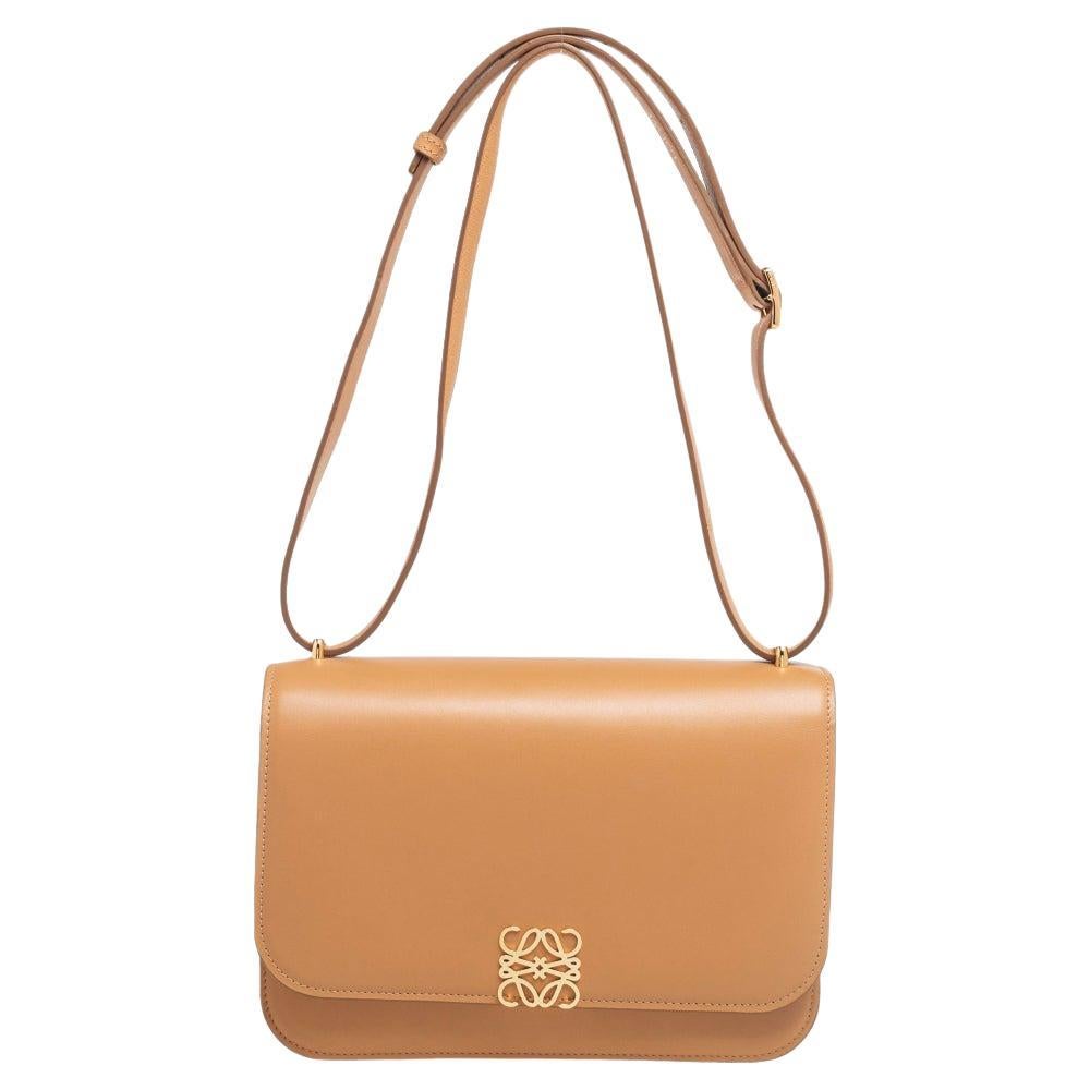 Brand New Loewe Bucket "Gate" shoulder bag in gold calfskin For Sale at