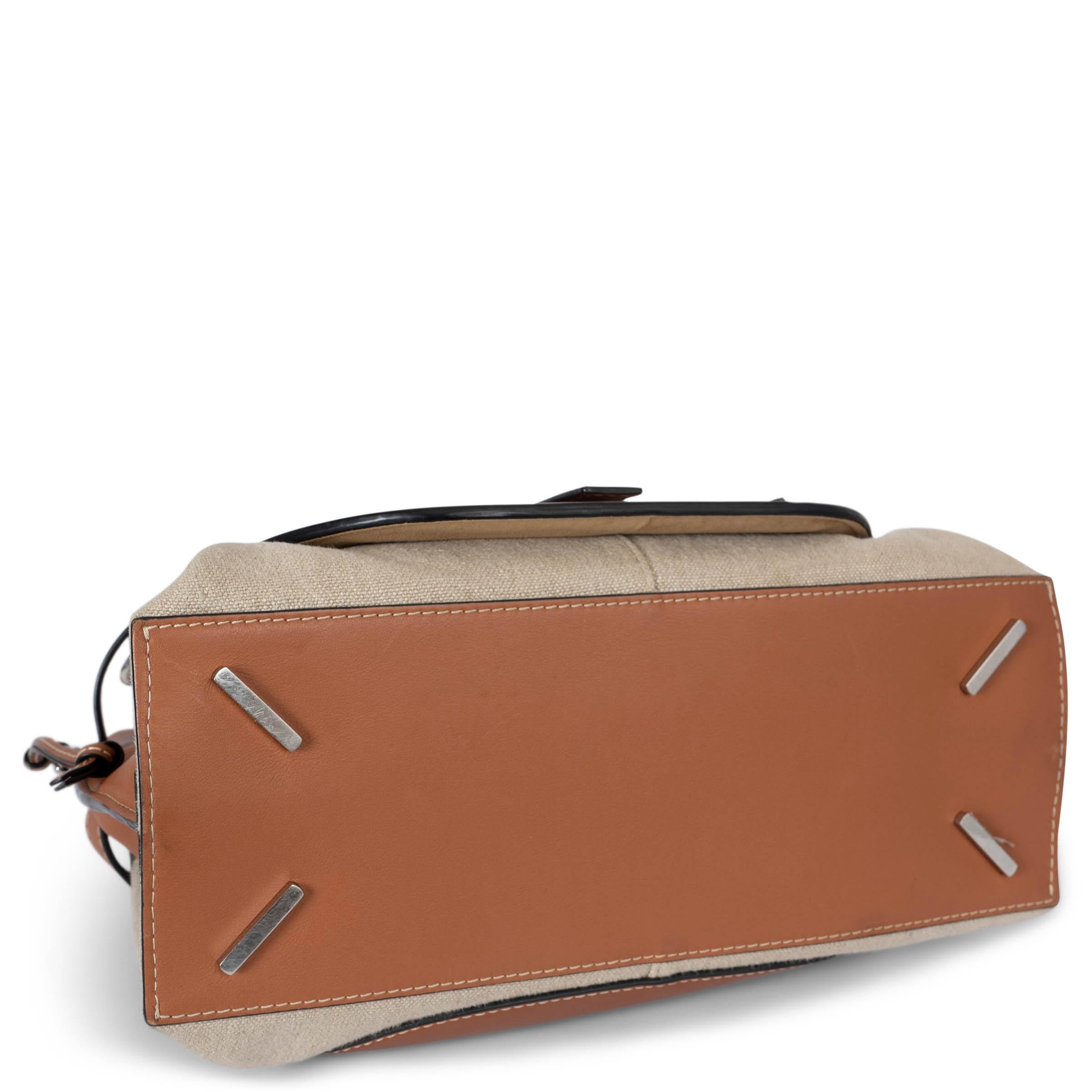 LOEWE Bolso de piel y lona GATE MEDIUM BASKET TOTE en Excelente estado para la venta en Zürich, CH