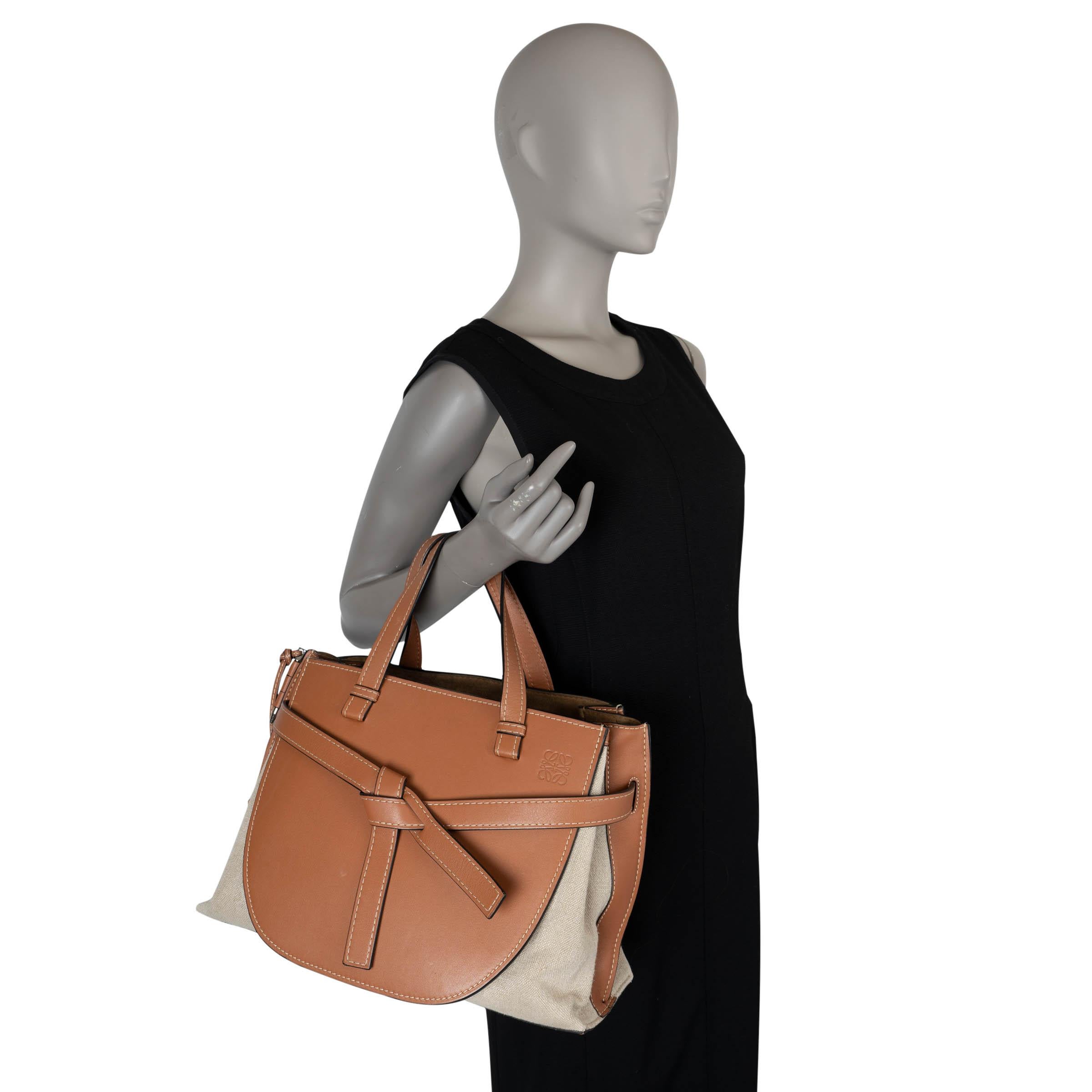 LOEWE Bolso de piel y lona GATE MEDIUM BASKET TOTE en venta 4