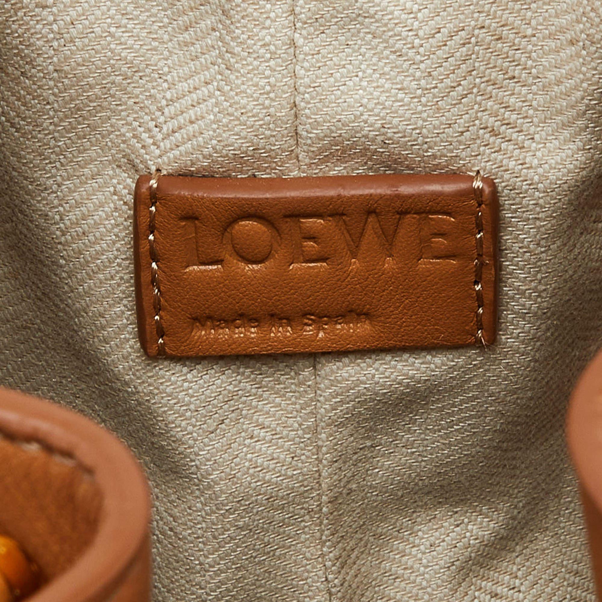 Loewe Tan Leather Small Sailor Drawstring Bag 9