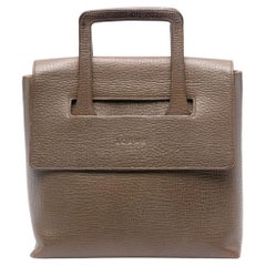 Used Loewe Taupe Leather Handbag