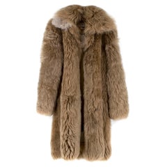 Loewe Toffee Lamb Shearling Double Collar Coat S/M