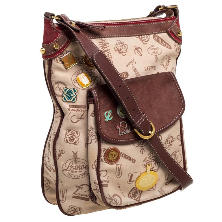 Loewe Tri Color Canvas, Nubuck and Leather 160th Anniversary Messenger