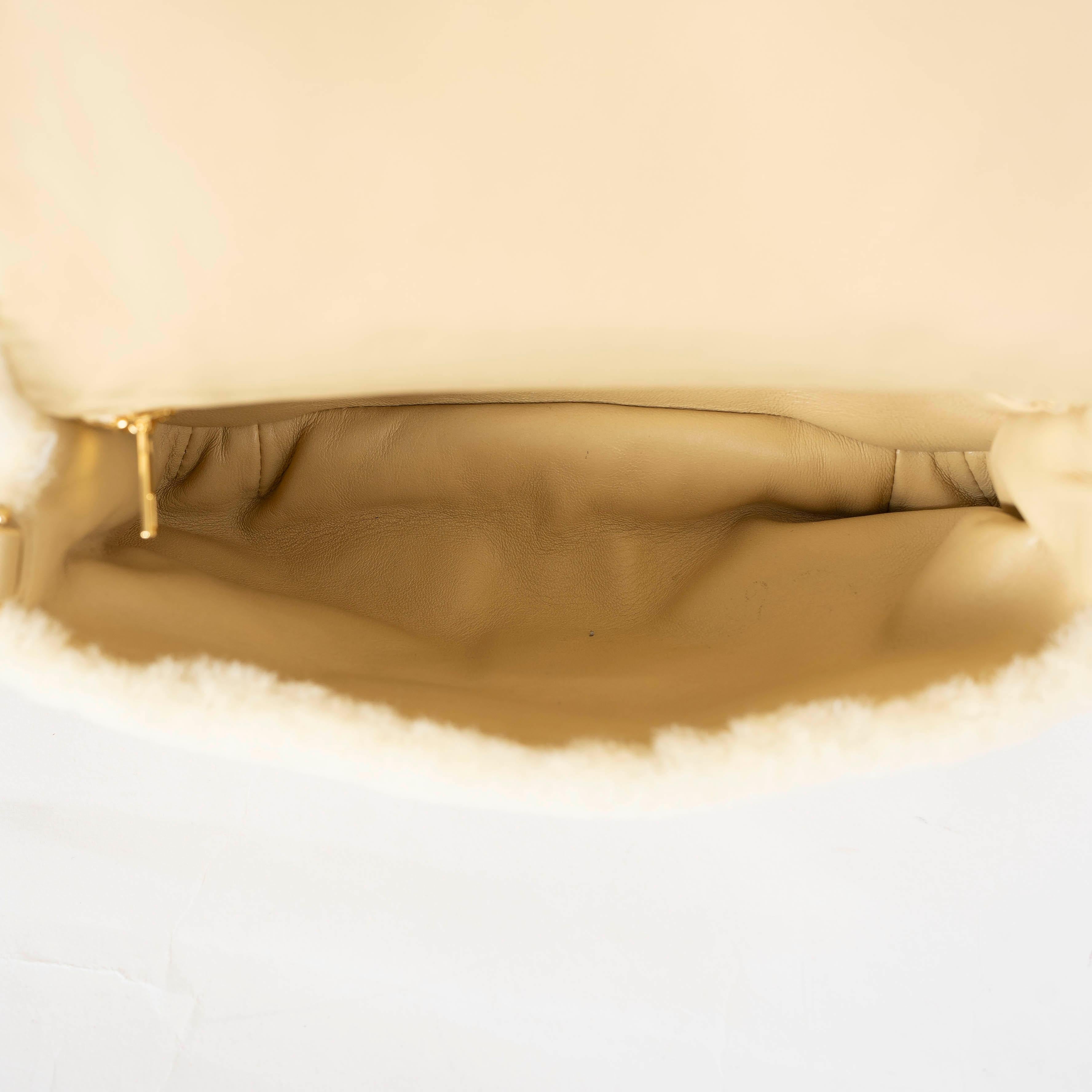 LOEWE vanilla 2023 GOYA MINI SHEARLING PUFFER Bag 1