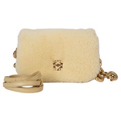 LOEWE vanilla 2023 GOYA MINI SHEARLING PUFFER Bag