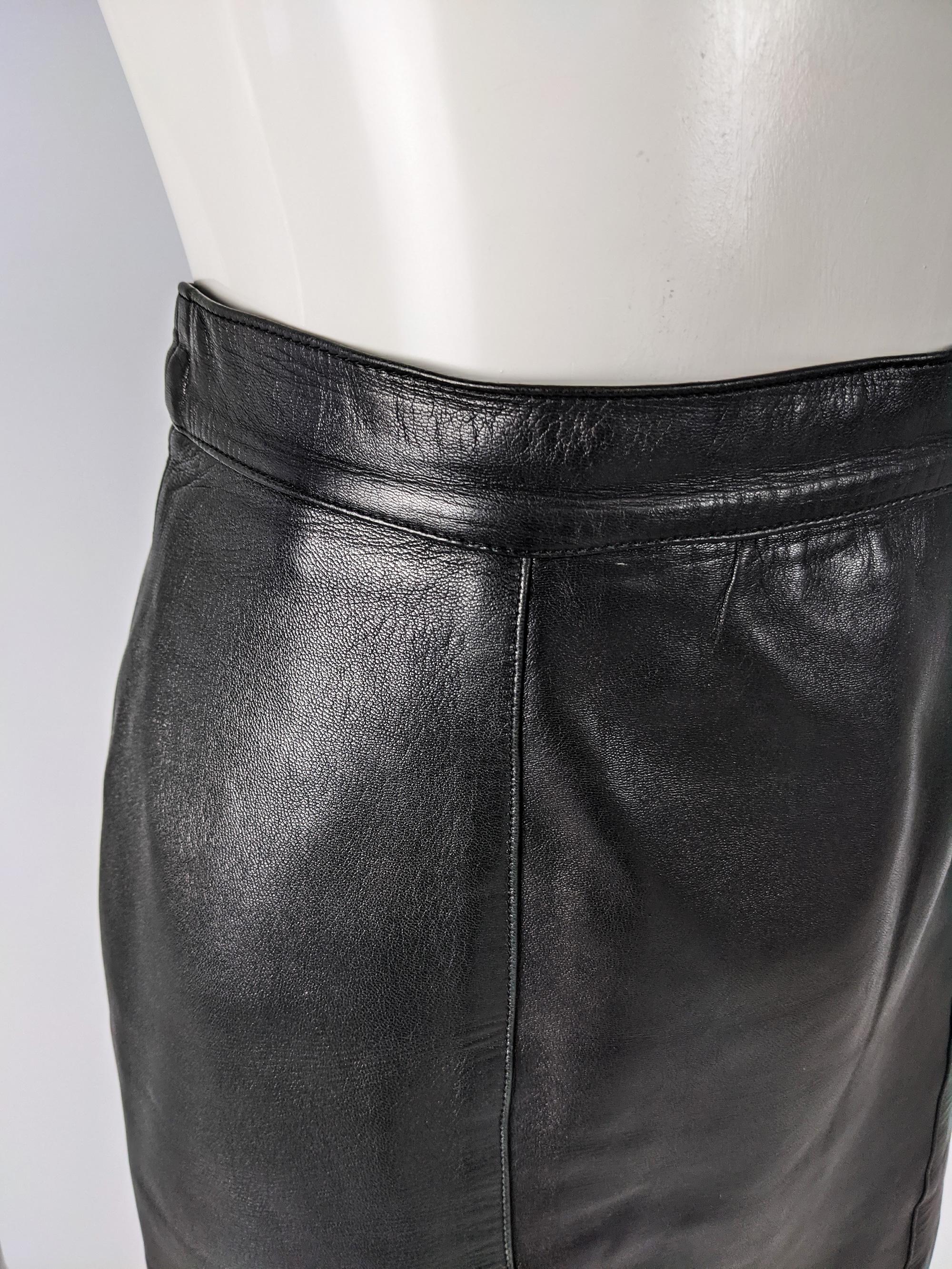 1980s leather skirt