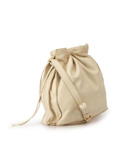 Loewe Vintage Ecru Leather Flamenco Shoulder Bag