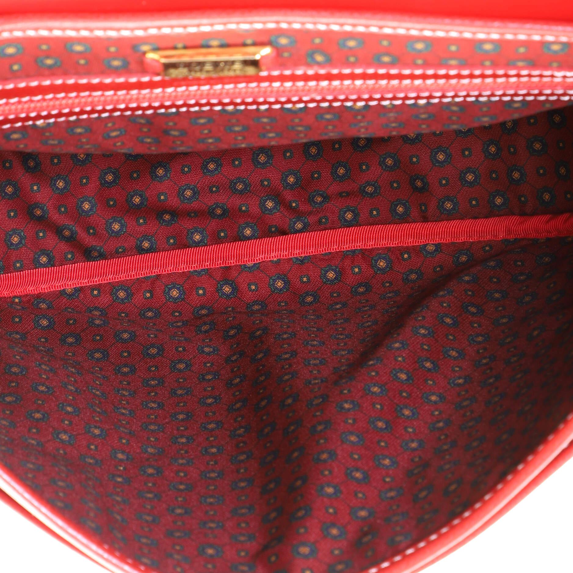 Women's or Men's Loewe Vintage Logo Round Flap Messenger Bag Leather Small