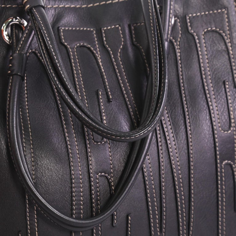 Loewe Vintage Logo Tote Leather Medium at 1stDibs loewe tote vintage