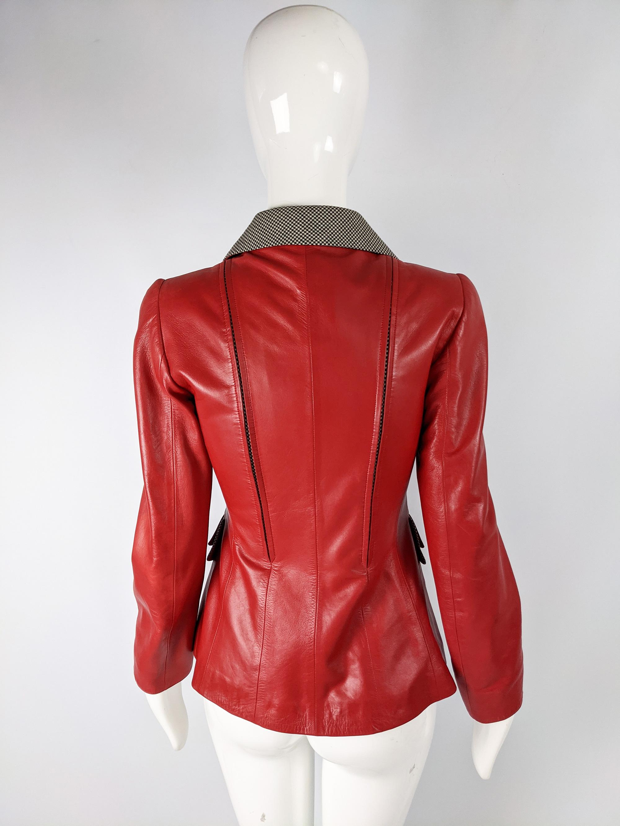 Women's Loewe Vintage Red Leather Womens Jacket
