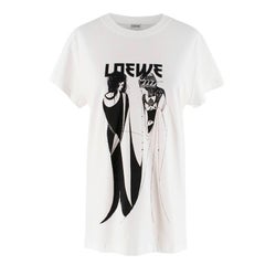 Loewe White Aubrey Beardsley-print T-shirt M