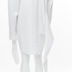 LOEWE white cotton 4 sleeves crew neck oversized t-shirt XL