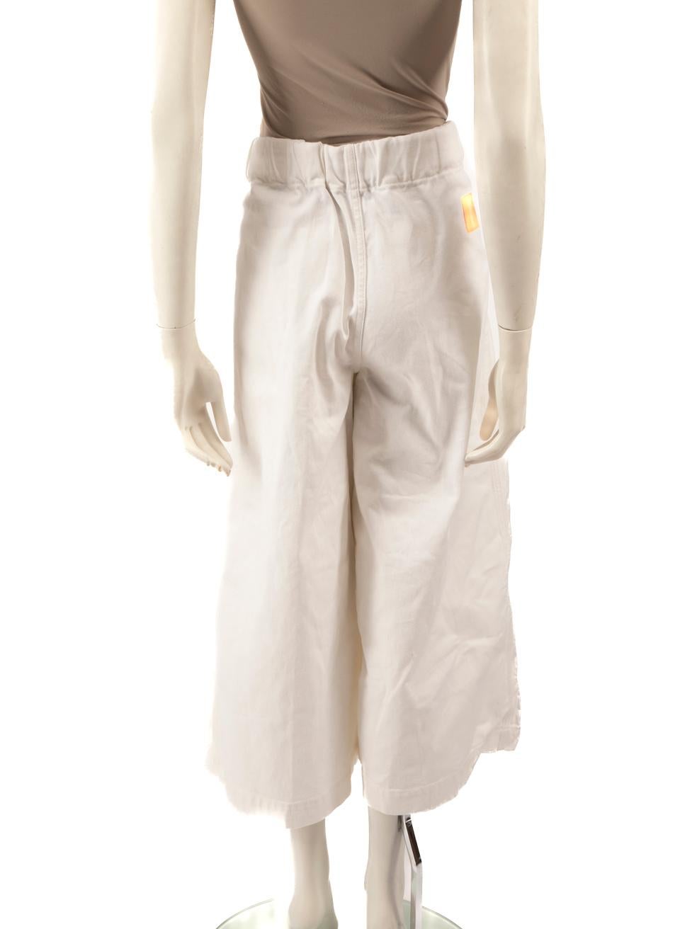 Bianco Pantaloni larghi con cintura in denim Loewe White Taglia L.L.A.