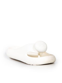 Loewe White Foam Thong Slide Sandals Size IT 39