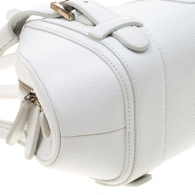 Loewe White Leather Senda Satchel 1