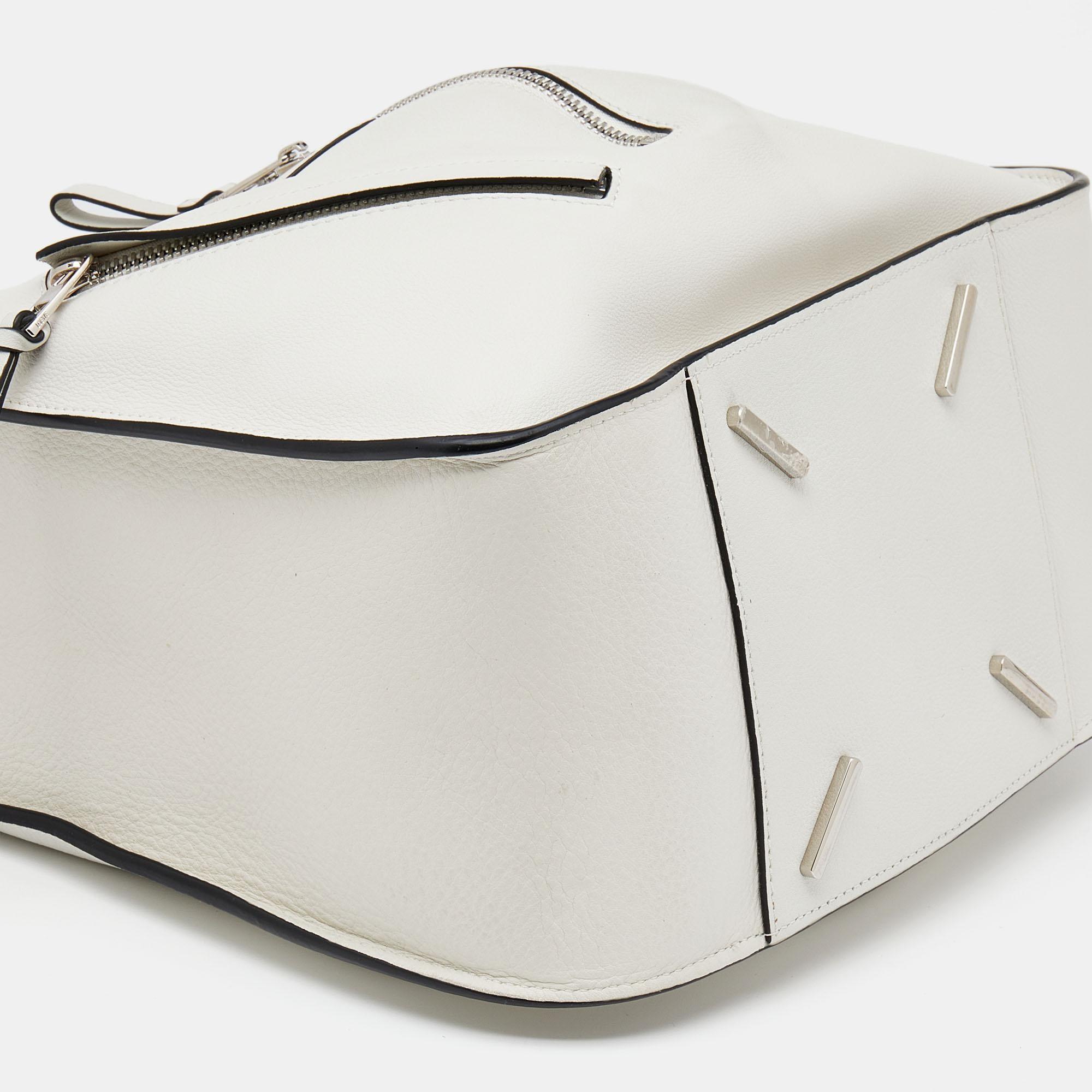 Loewe White Leather Small Hammock Shoulder Bag 5