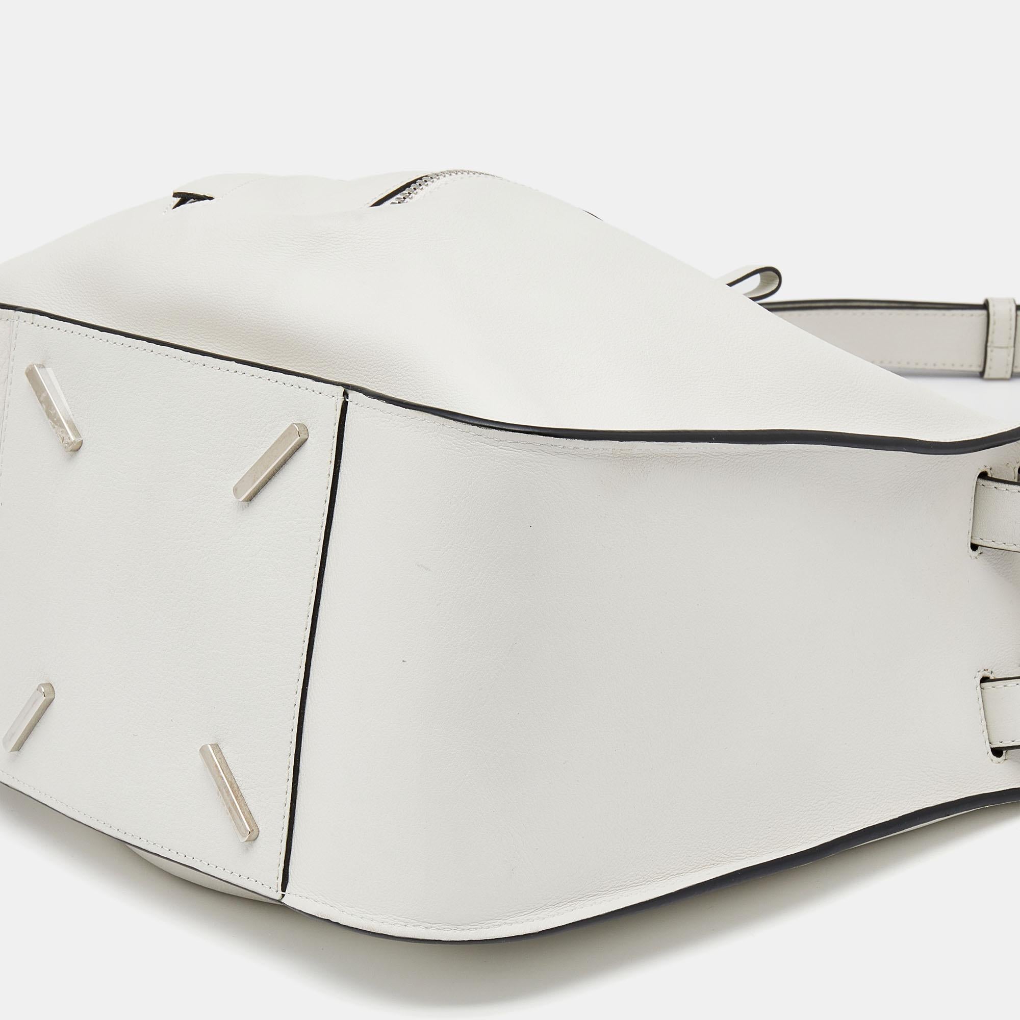 Loewe White Leather Small Hammock Shoulder Bag 6
