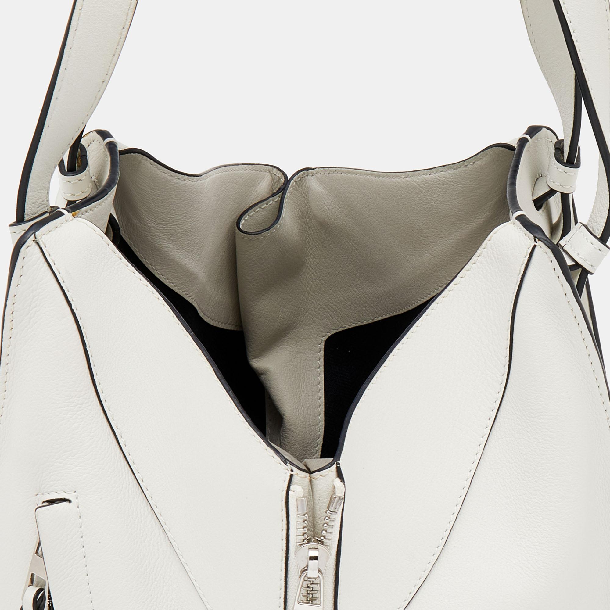 Loewe White Leather Small Hammock Shoulder Bag 1