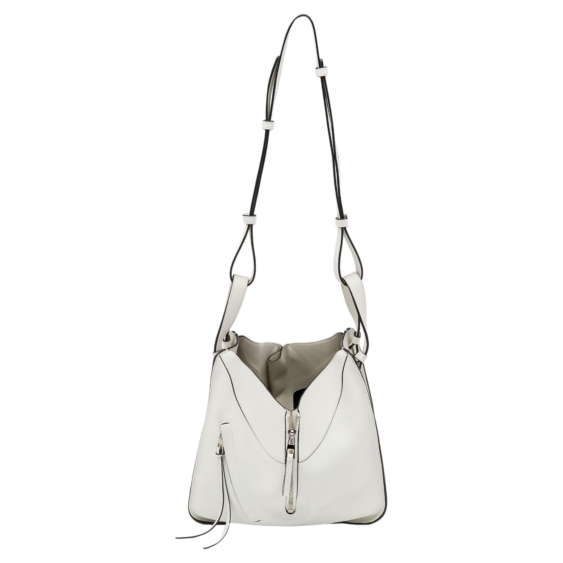 Loewe White Leather Small Hammock Shoulder Bag