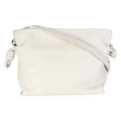 Loewe White Nappa Calfskin Mini Flamenco Clutch